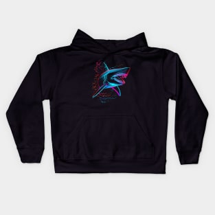 Shark Teeth Neon Kids Hoodie